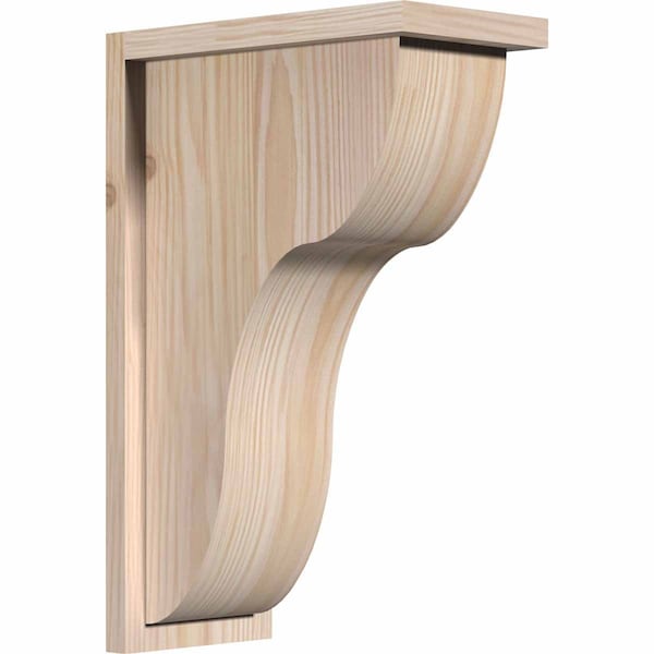 Ekena Millwork Carmel Smooth Corbel w/Backplate, Douglas Fir, 7 1/2"W x 14"D x 22"H COR08X14X22CAR01SDF - main